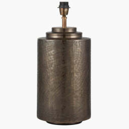 Zuri Large Antique Brass Metal Pot Table Lamp Base - thumbnail 1