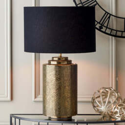 Zuri Large Antique Brass Metal Pot Table Lamp Base - thumbnail 3