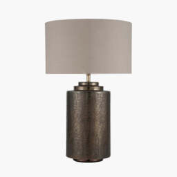 Zuri Large Antique Brass Metal Pot Table Lamp Base - thumbnail 2