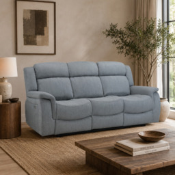 Linden Recliner Sofa Grey 3 Seater