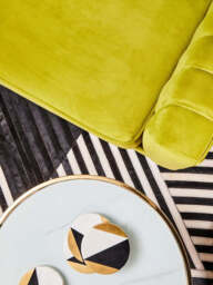 Brasa 3 Seat Green Velvet Sofa - thumbnail 6
