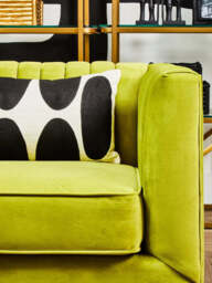 Brasa 3 Seat Green Velvet Sofa - thumbnail 5
