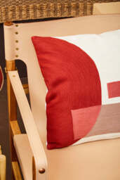 Kendari Cream Leather and Teak Wood Chair - thumbnail 2