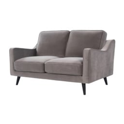 Daffy 2 Seat Sofa Stone Grey Velvet - thumbnail 2