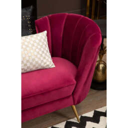 Binky 3 Seat Wine Velvet Sofa - thumbnail 5