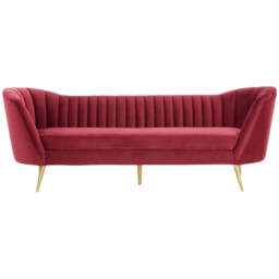 Binky 3 Seat Wine Velvet Sofa - thumbnail 6