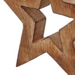 White Wash Collection Wooden Hanging Star Decoration - thumbnail 4
