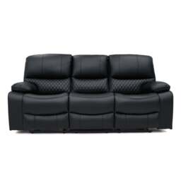 Orla Electric Recliner Sofa Black 3 Seater - thumbnail 6