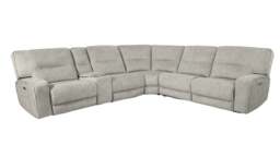 Excalibur Beige Lay-Z-Boy Style Fabric Power Recliner Corner Sofa - thumbnail 2