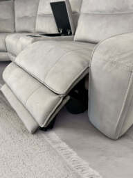 Excalibur Beige Lay-Z-Boy Style Fabric Power Recliner Corner Sofa - thumbnail 6