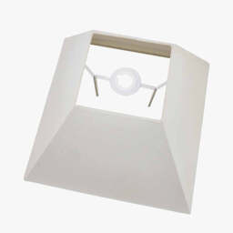 Pyramid 48cm Cream Cotton Tapered Square Lampshade - thumbnail 4