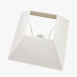 Pyramid 48cm Cream Cotton Tapered Square Lampshade - thumbnail 3