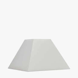 Pyramid 48cm Cream Cotton Tapered Square Lampshade - thumbnail 1