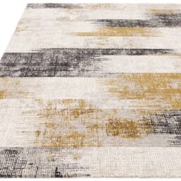 Kuza 080x150cm Lines Gold Rug - thumbnail 3