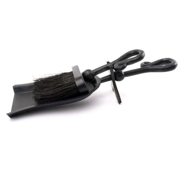 Black Crook Handled Hearth Tidy - image 1