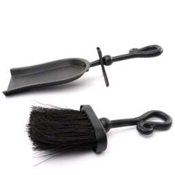 Black Crook Handled Hearth Tidy - thumbnail 3