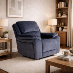 Bellagio Grey Lay-Z-Boy Style Fabric Power Recliner Arm Chair - Banks - Tampa - Santori - DFS