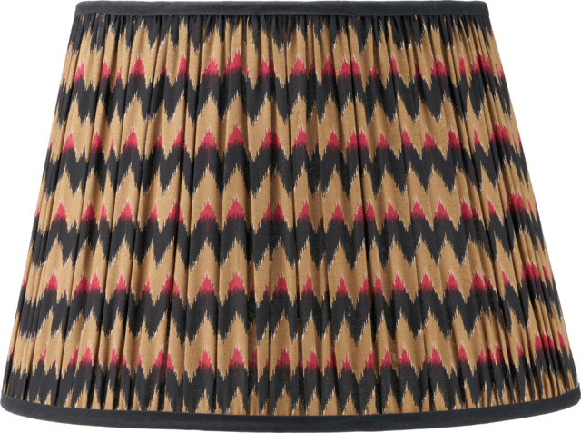 Athira 45cm Multi Chevron Design Mushroom Pleat Tapered Lamp Shade