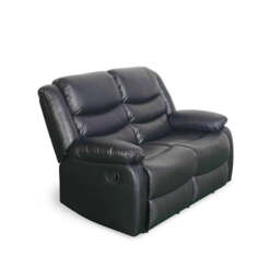 Conrad Manual Recliner Sofa Black 2 Seater - thumbnail 3