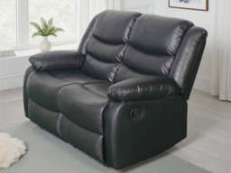 Conrad Manual Recliner Sofa Black 2 Seater - thumbnail 6