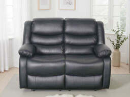 Conrad Manual Recliner Sofa Black 2 Seater - thumbnail 5