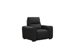 Bellagio Genuine Leather Electric Recliner Sofa Black Armchair - thumbnail 1