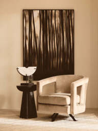 Hestia Mink Velvet Swivel Chair - thumbnail 2