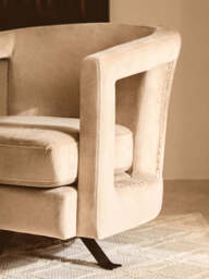Hestia Mink Velvet Swivel Chair - thumbnail 5