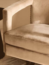Hestia Mink Velvet Swivel Chair - thumbnail 4