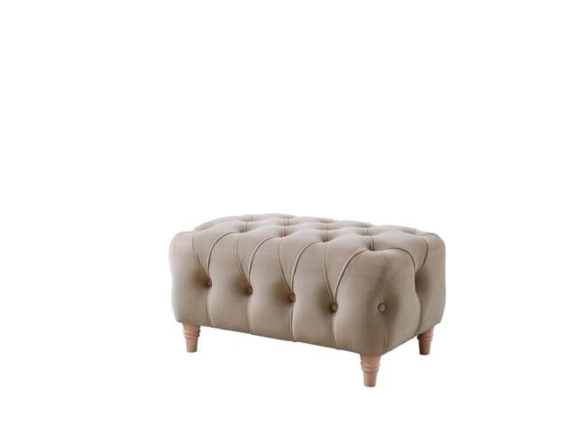 Model 25 - Footstool Velvet Putty - image 1