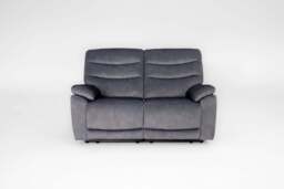 Toledo Steel Grey  Lay-Z-Boy Style Fabric Power Recliner 2 Seater Sofa - thumbnail 3