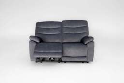 Toledo Steel Grey  Lay-Z-Boy Style Fabric Power Recliner 2 Seater Sofa - thumbnail 4