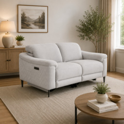 Orbit Ivory Lay-Z-Boy Style Fabric Power Recliner 2 Seater Sofa - Paolo - Callie - Penny - Daytona - Revel - Sonder - DFS