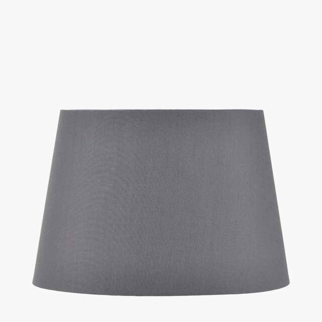 Adelaide 40cm Steel Grey Tapered Cotton Mix Lampshade - image 1