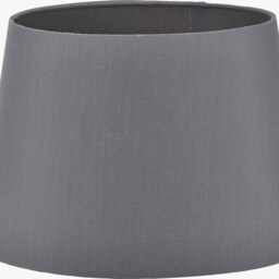 Adelaide 40cm Steel Grey Tapered Cotton Mix Lampshade - thumbnail 4