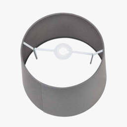 Adelaide 40cm Steel Grey Tapered Cotton Mix Lampshade - thumbnail 2