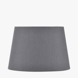 Adelaide 40cm Steel Grey Tapered Cotton Mix Lampshade - thumbnail 1