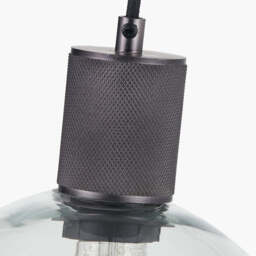 Kingston Clear Glass with Antique Bronze Fitting Elec Pendant - thumbnail 3