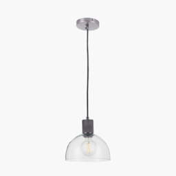 Kingston Clear Glass with Antique Bronze Fitting Elec Pendant - thumbnail 1