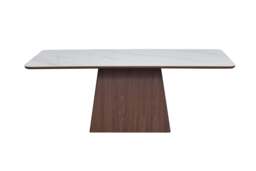 Ezra Dining Table	Walnut & White Sintered Stone - thumbnail 5