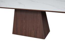 Ezra Dining Table	Walnut & White Sintered Stone - thumbnail 3
