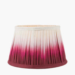 Scallop 30cm Red Ombre Soft Pleated Tapered Lampshade - thumbnail 1