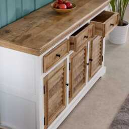 Alfie Wood Sideboard - 3 Drawers & 3 Doors - thumbnail 3
