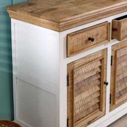 Alfie Wood Sideboard - 3 Drawers & 3 Doors - thumbnail 4
