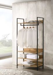 4 Piece Bedroom Furniture Set Open Wardrobes - thumbnail 4