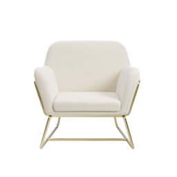 CHARLES ARMCHAIR CREAM VELVET / BRUSHED GOLD - thumbnail 6