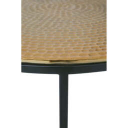 Elias Nest Of Three Hammered Metal Tables - thumbnail 4