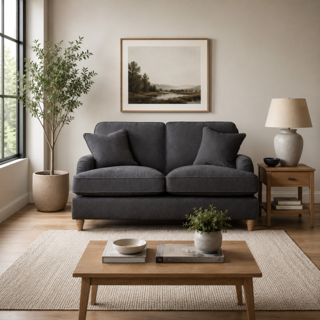 2 Seater Sofa Manhattan Charcoal The Great Sofa Company - Piper - Vienna - Arthur - Emeline - Swift - Morris - image 1