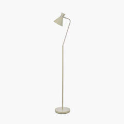 Benedict Sage and Brushed Silver Metal Floor Lamp - thumbnail 3