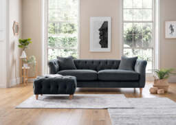Model 25 - Large Sofa Velvet Midnight Blue  - thumbnail 1